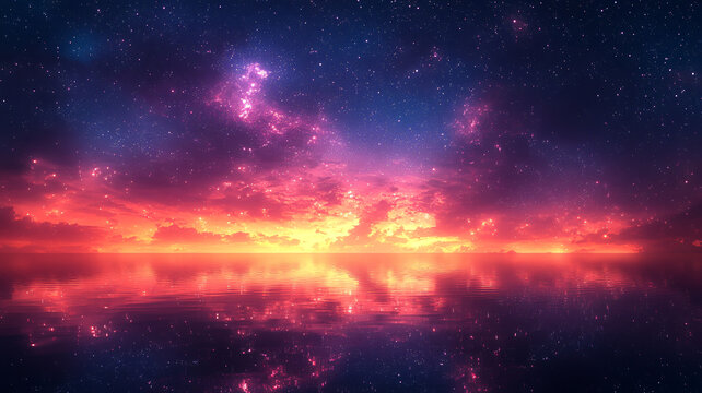 紫夜星空