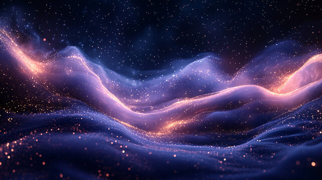 夜空云影星光