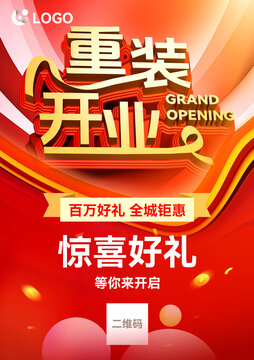 重裝開業(yè)海報(bào)