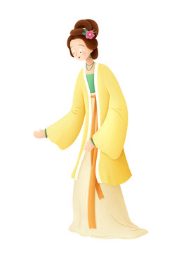 卡通古代女性形象