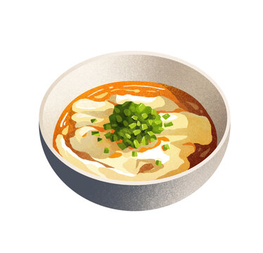 美味豆腐腦插畫