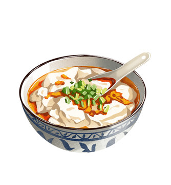 美味豆腐腦插畫