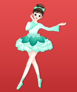 小女孩插畫