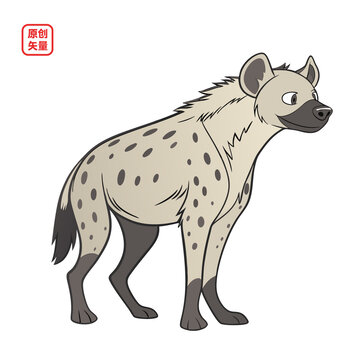 矢量插圖動物非洲鬣狗