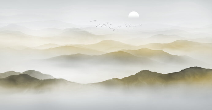 水墨山水圖