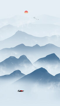 意境水墨山水