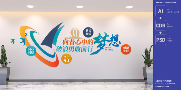 公司辦公室團隊建設(shè)文化墻