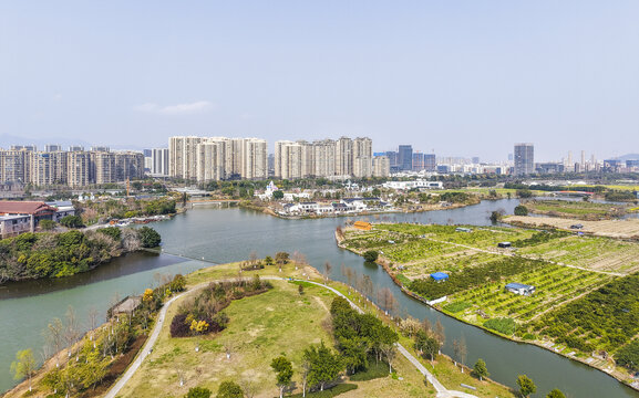 溫州三垟濕地公園航拍