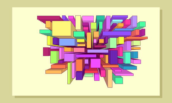 黃底3d抽象矢量背景