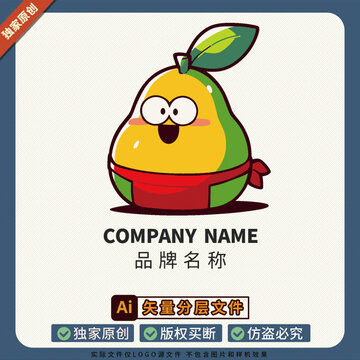 香梨水果店LOGO標(biāo)志冰箱貼文創(chuàng)美食