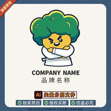 LOGO標(biāo)志店鋪形象大使貼紙蔬菜美食