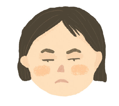 短發(fā)不高興女孩頭像