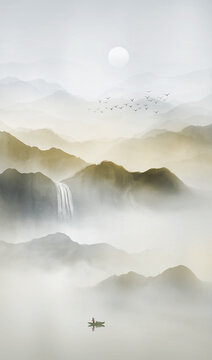 水墨山水畫(huà)