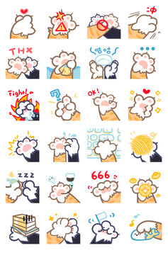 貓爪表情包系列元素