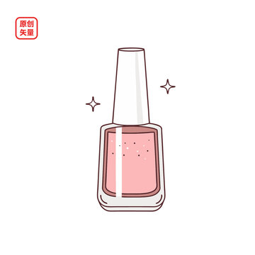 矢量插圖美妝化妝品指甲油
