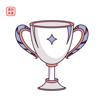 矢量插圖簡約勝利獎(jiǎng)杯