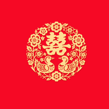 婚慶窗花