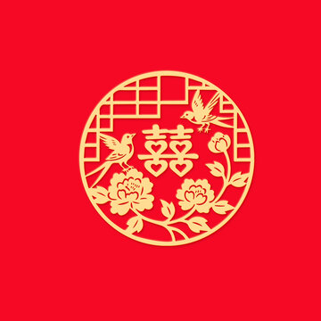 喜字靜電貼