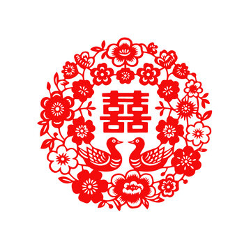 婚慶剪紙