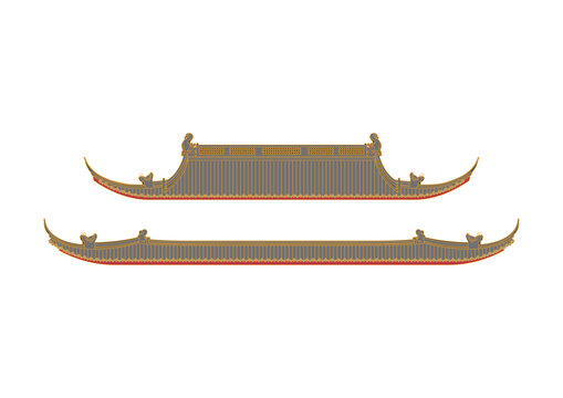 古代建筑中式房頂屋檐