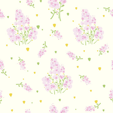 淡雅水彩花卉花紋家紡服裝印花圖案