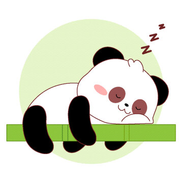 在睡覺(jué)的卡通熊貓