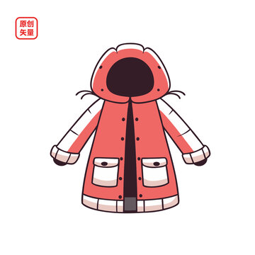 矢量插圖衣服冬天羽絨服