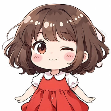 元?dú)饧t裙少女的治愈微笑