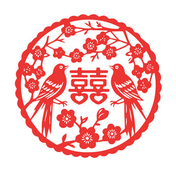 喜鵲剪紙