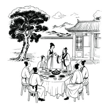 唐代宴飲圖