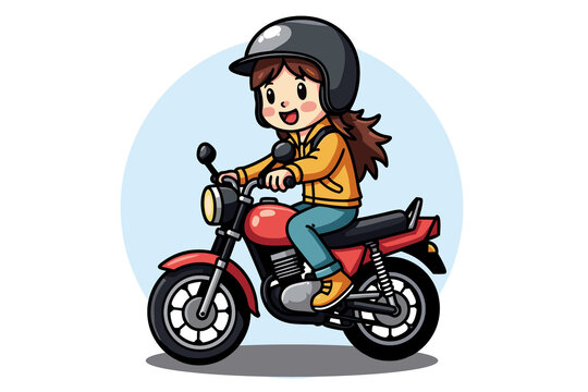 騎摩托車的女孩