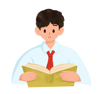 開學季上課讀書學習的學生素材