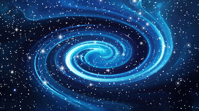 藍色星空旋渦吊頂天花