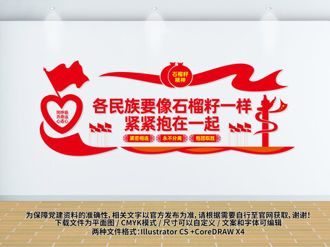 石榴籽精神文化墻