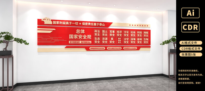 總體國家安全觀文化墻國家安全文化墻