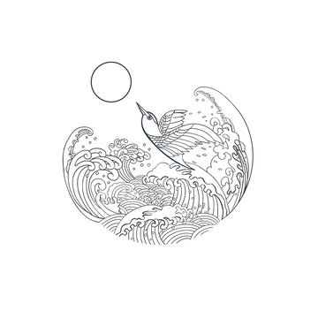 小海燕線稿