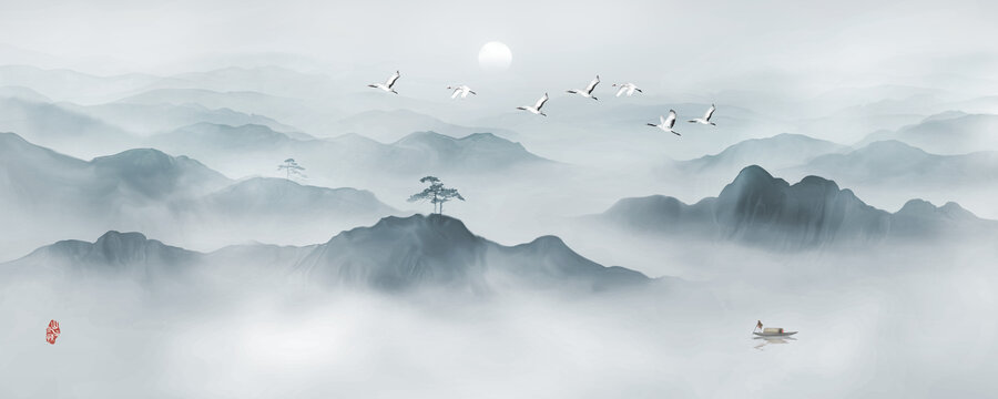 水墨山水畫