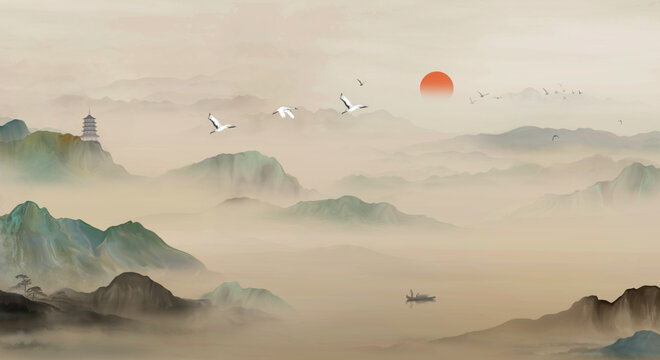 水墨山水畫