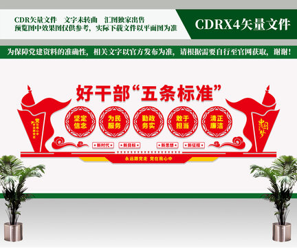 好干部五條標準文化墻
