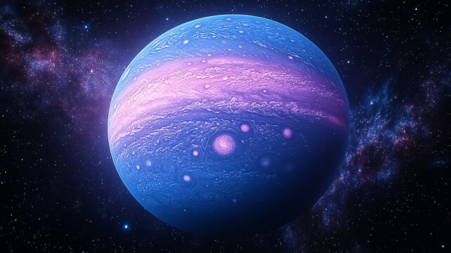 藍(lán)紫氣體行星風(fēng)暴