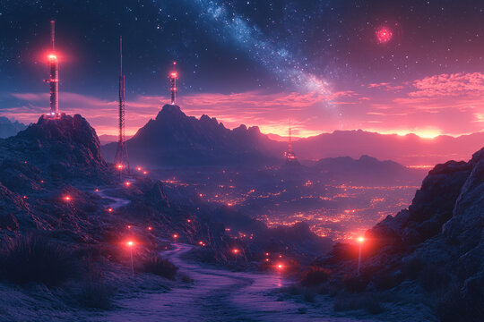 衛(wèi)星遍布天空