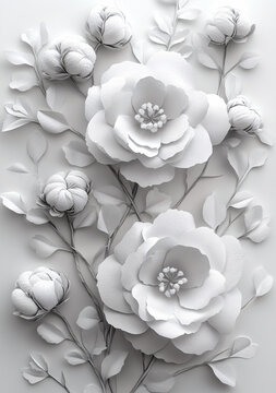 棉花紙藝雕刻圖