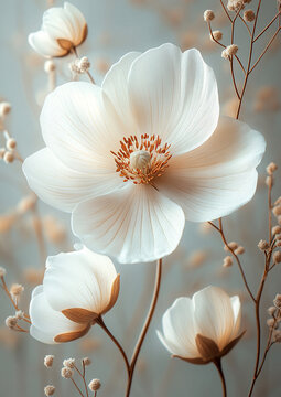白沙花影