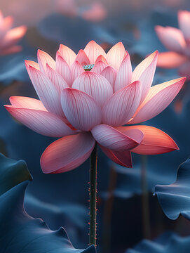 蓮花與柔和背景
