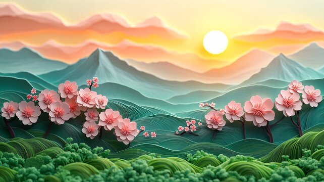 春日夢境剪紙