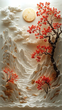 山水云間金圓景