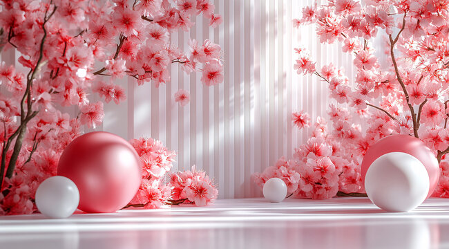梅花浮球展臺