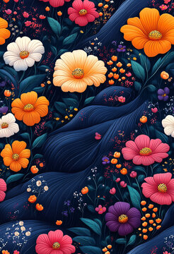 波西風(fēng)格花紋圖案