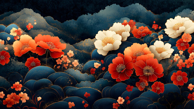 和風(fēng)花紋壁紙