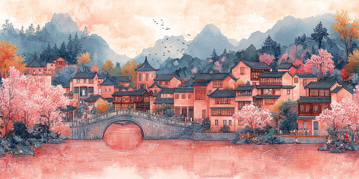 江南水鄉(xiāng)建筑圖